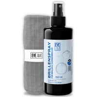 Brillenreiniger Classic, Set mit 250ml Reinigungsflüssigkeit und fusselfreiem Mikrofasertuch für streifenfreie Sicht