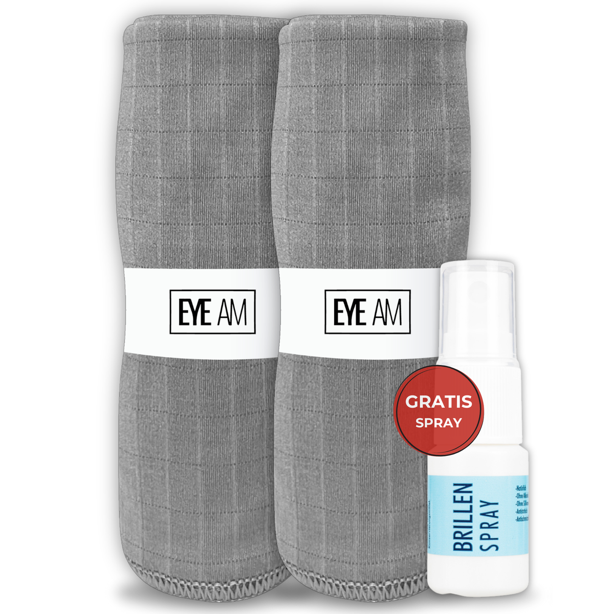 EyeAm Reinigungstuch in Optikerqualität, im Set enthalten, 100% Mikrofaser, fusselfrei und ideal für empfindliche Brillengläser